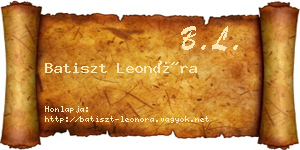 Batiszt Leonóra névjegykártya